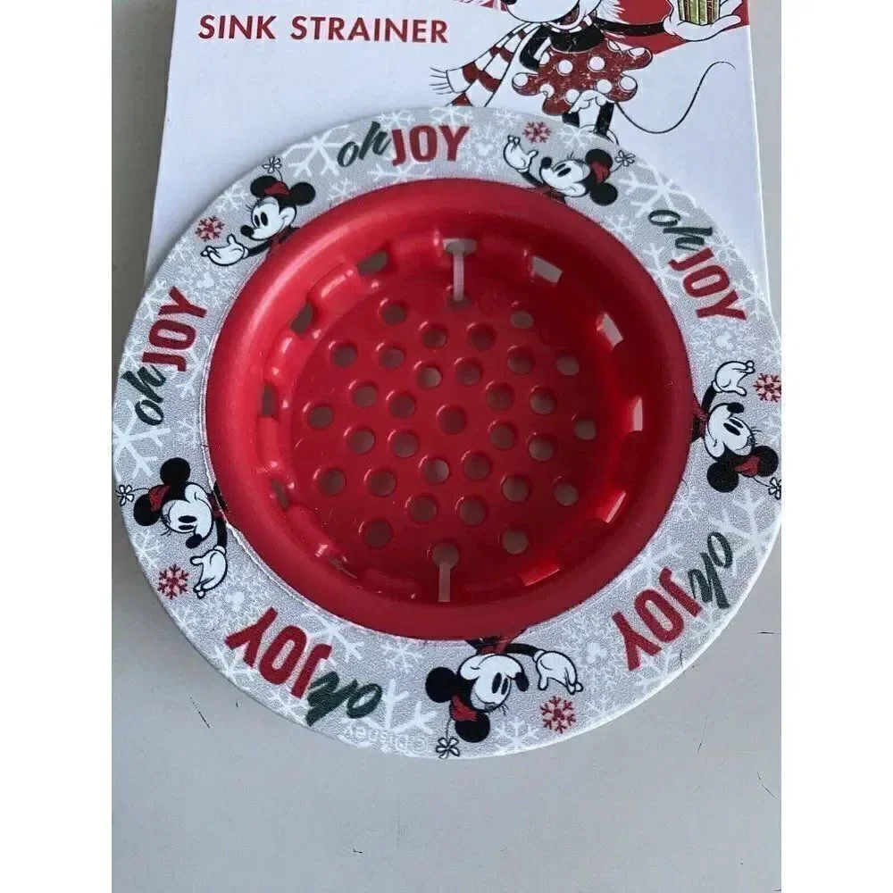 Disney Minnie Mouse Christmas KITCHEN‎ SINK STRAINER Standard Size Drain Oh Joy!